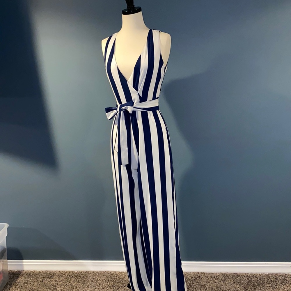 Navy & White Jumpsuit | S |